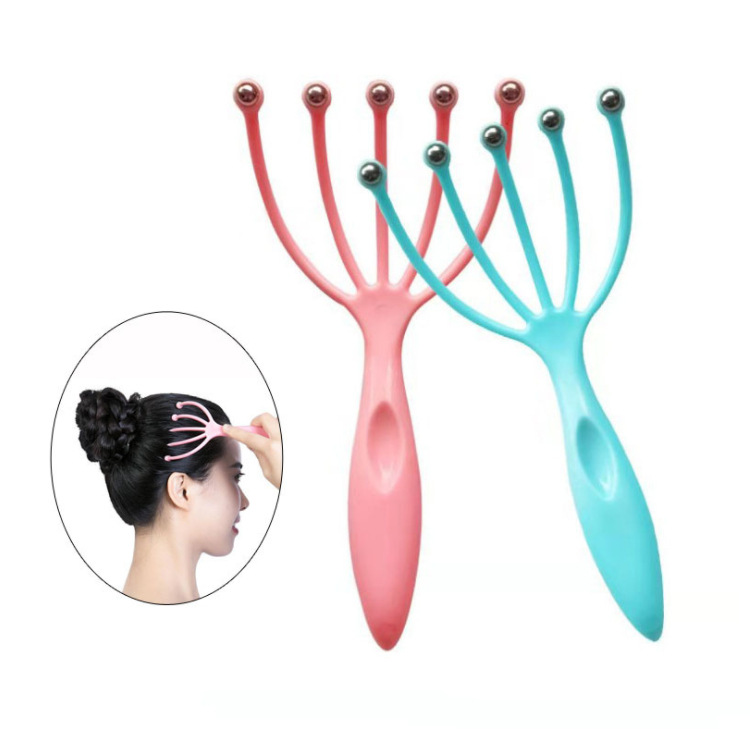 Hot seller Relieve Pressure Massager For Head steel ball head Massager Relaxation Five Finger scalp massager claw