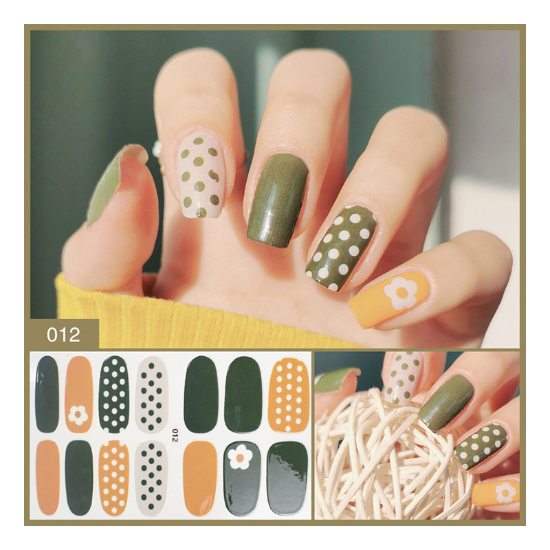 2021 Korea Gel Nail Finger Decorative Long Lasting Art 3D Nail Polish Sticker