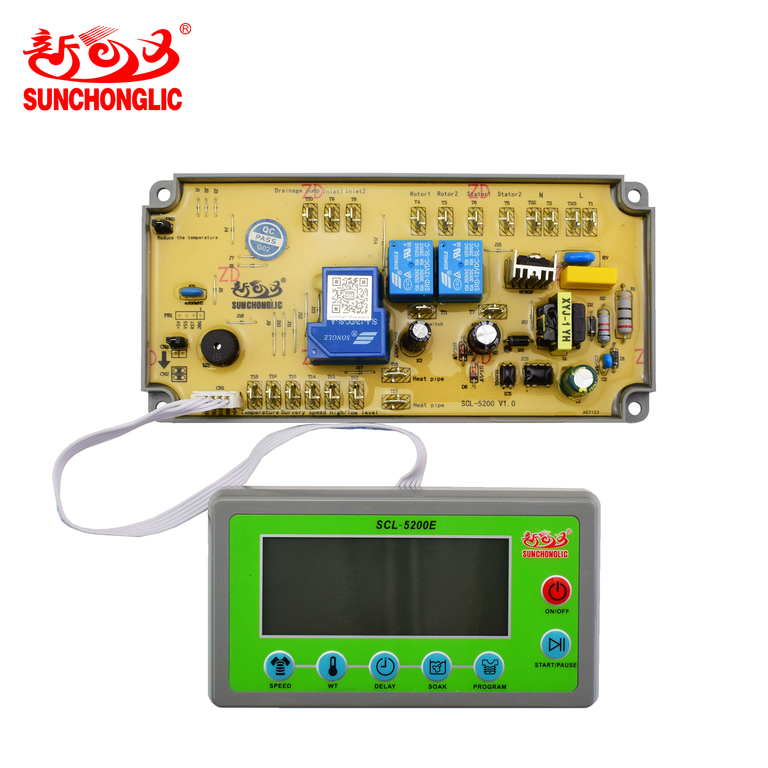 Sunchonglic front loading drum washing machine spare parts universal washing machine motherboard control pcb board
