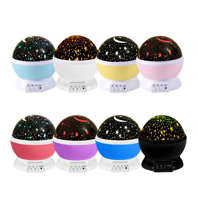 Festival Decoration Lamp Indoor decor romantic design battery powered dream rotating LED star starry led night light projector