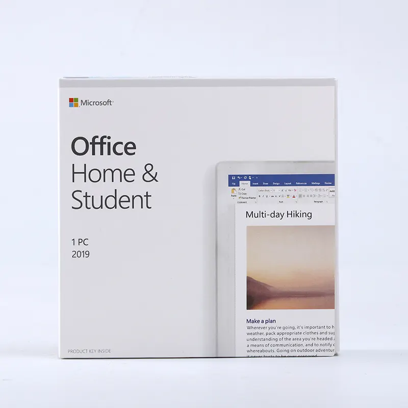 Microsoft office home and student 2019 Key online office 2019 HS dvd box