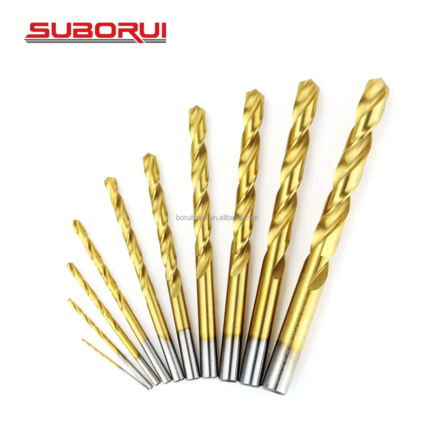 SOBORUI Hss 6542 M2 118 Degree Fully Ground Titanium Coated Broca Bohrer para metal Twist Drill Bits For Stainless Steel