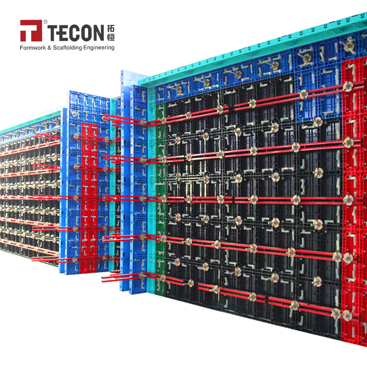 Легкая и многоразовая Высокоэффективная пластиковая опалубка TECON TP60 для столбчатого настенного бетона