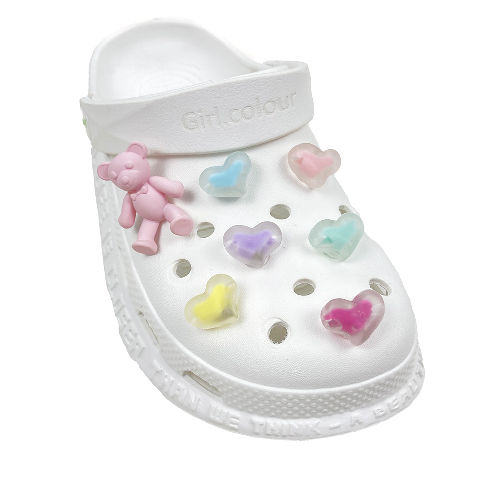 Оптовая продажа, украшение для садовой обуви Jelly heart bear