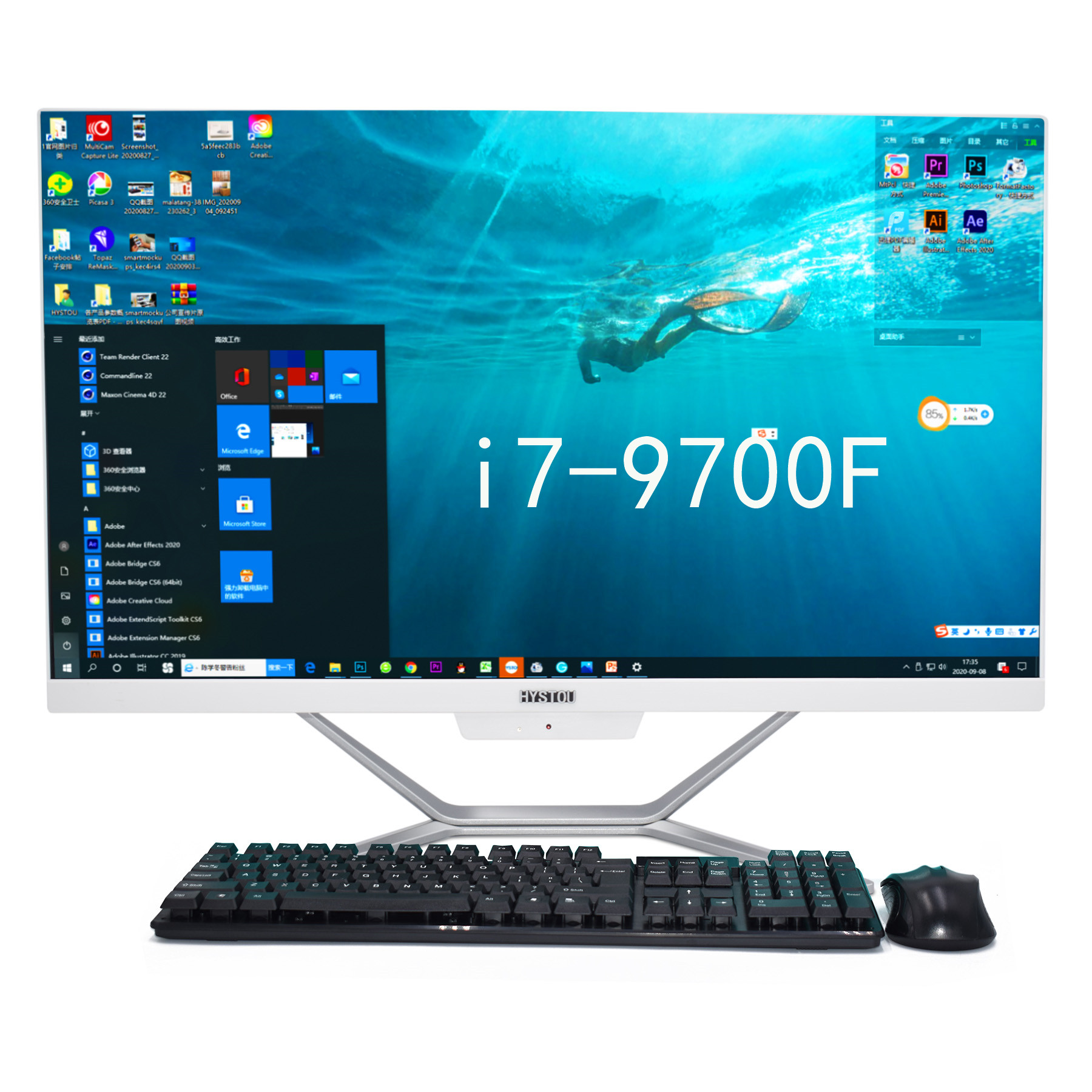 27 дюймов GTX 8 ядерный процессор i7 9700F 16GB оперативной памятью 1 ТБ SSD консоль для ПК-игр с поддержкой Windows 8K все в одном настольный компьютер