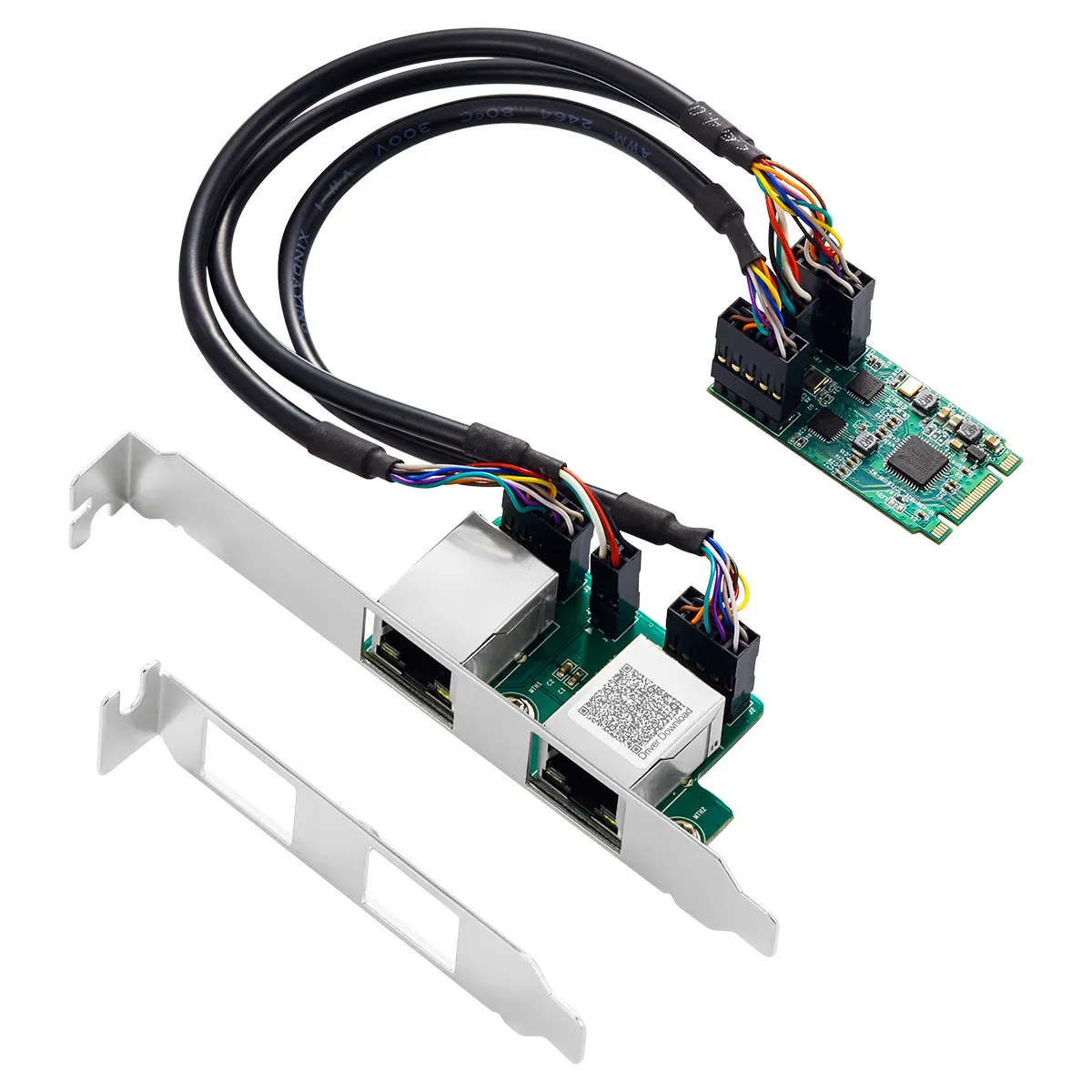 M.2 (B/M Key) PCI-e Interface Dual Port Gigabit Ethernet Modules 1000Mbps 1G Nic Network Card RealTek RT8111H Chipset for Server