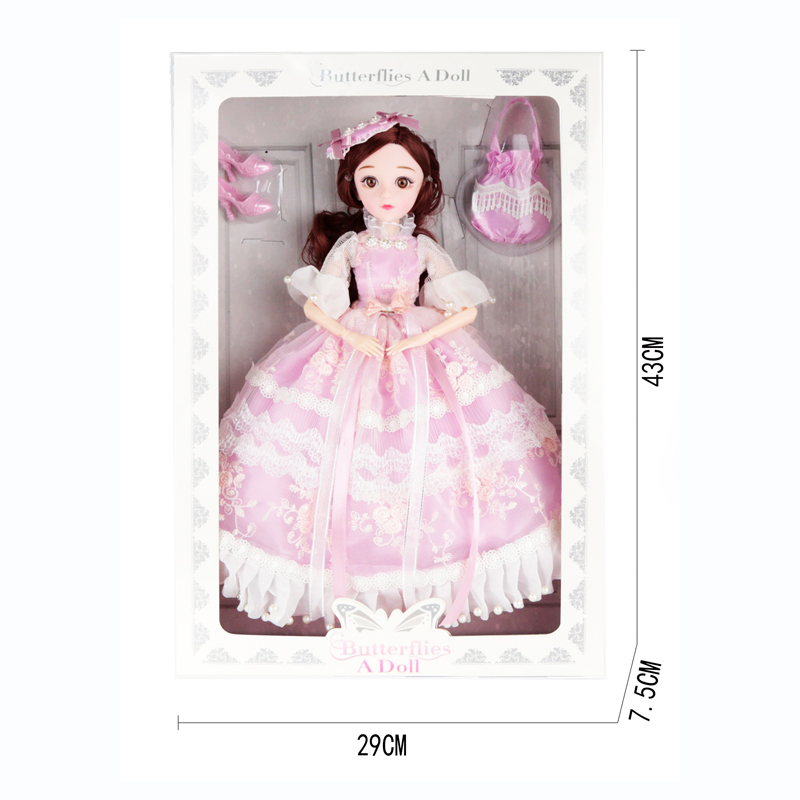 New Design Plastic Beautiful Vinyl Doll For Girl Game, Long Skirt Silicone 22 Inch Girl Doll