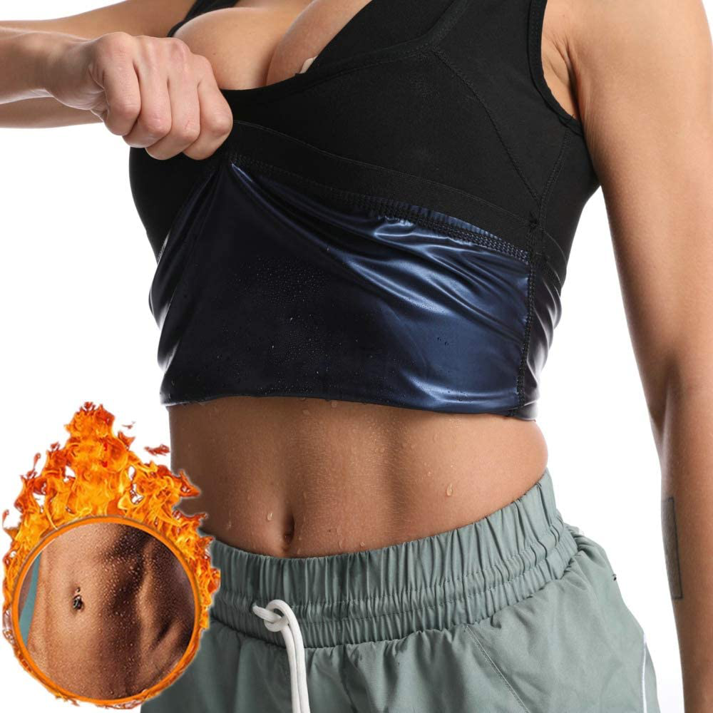2020 private label PU Coating Underbust Sweat Tank Top Heat Trapping Sweat Sauna Waist trainer body shaper