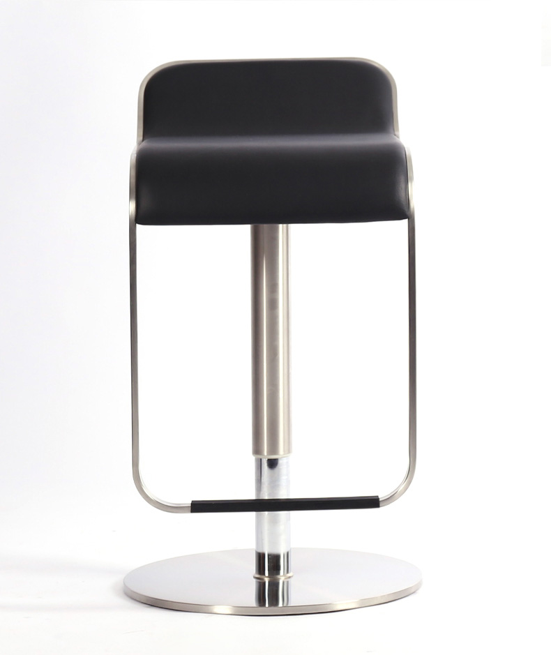 Modern Style Brush Stainless Steel and PU Leather Lem BarStool Commerical furniture for Bar