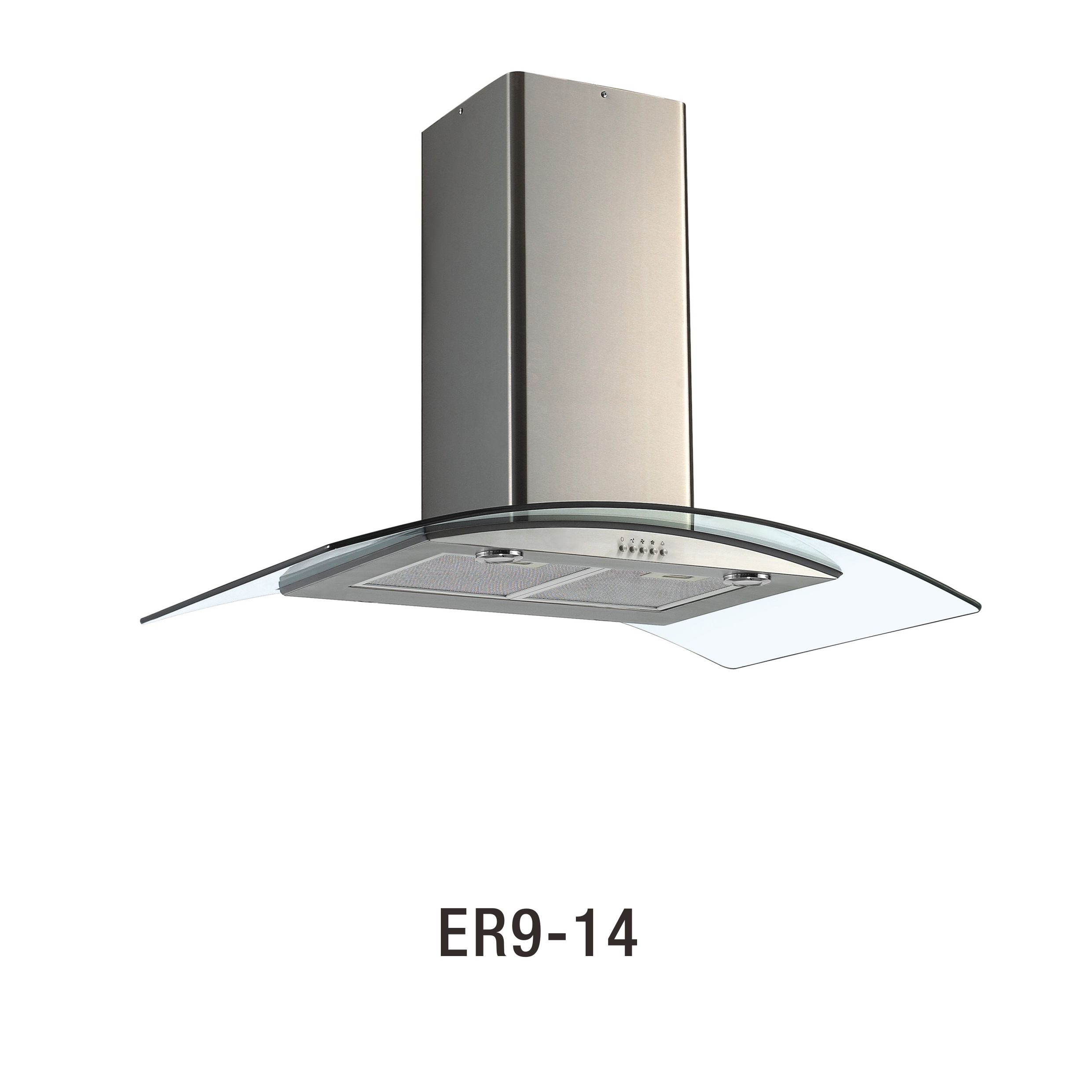 High End Ceiling Range Hood Kitchen Appliance white spray Stainless Steel Power Style Island hood