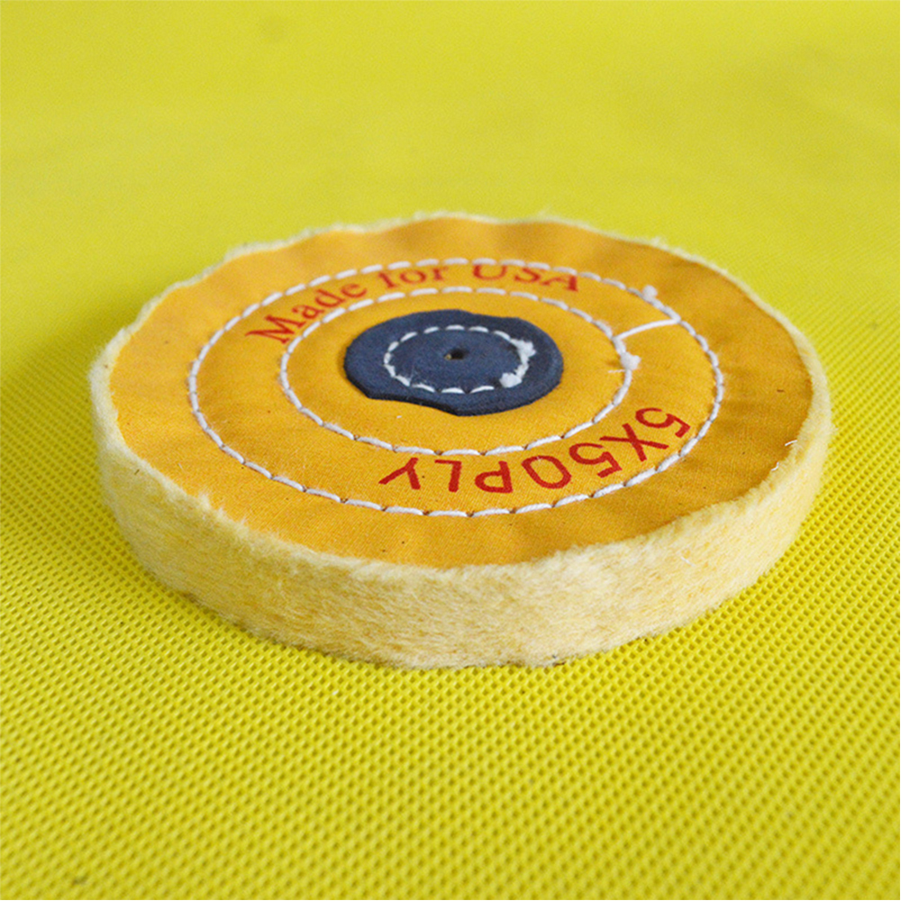 White And Yellow Buff Cloth Wheel Abrasive Cotton Wheel