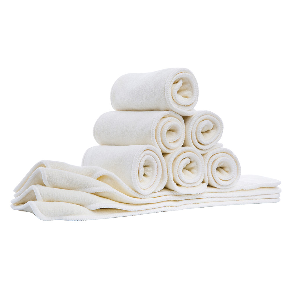Reusable Soft Leak Guard Breathable 4 Layer Bamboo Baby Diaper Inserts