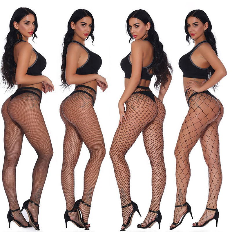 Wholesale Hot Sales Women Mesh Fishnet Tights Pantyhose Transparent High Heels High Waist Sexy Lingeries Stockings