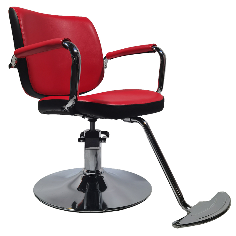 red simple fashion design salon barber chair for man's hairdressing
