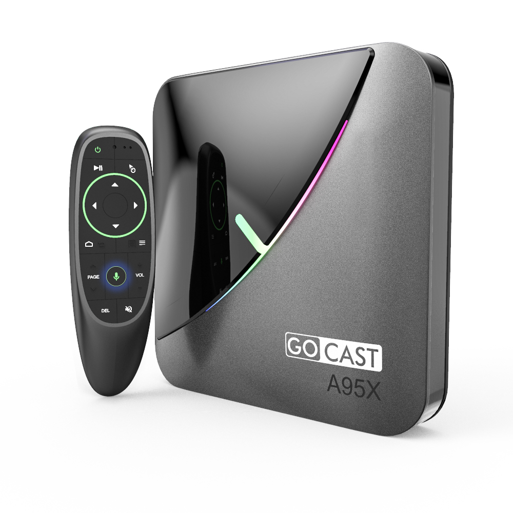 Gocast A95X F3 RGB свет ТВ приставка Android 9,0 4 Гб 64 Гб Amlogic S905X3 коробка 8K HD 2,4/5G Wi-Fi роутер для потоковой передачи 4K Android TV Box