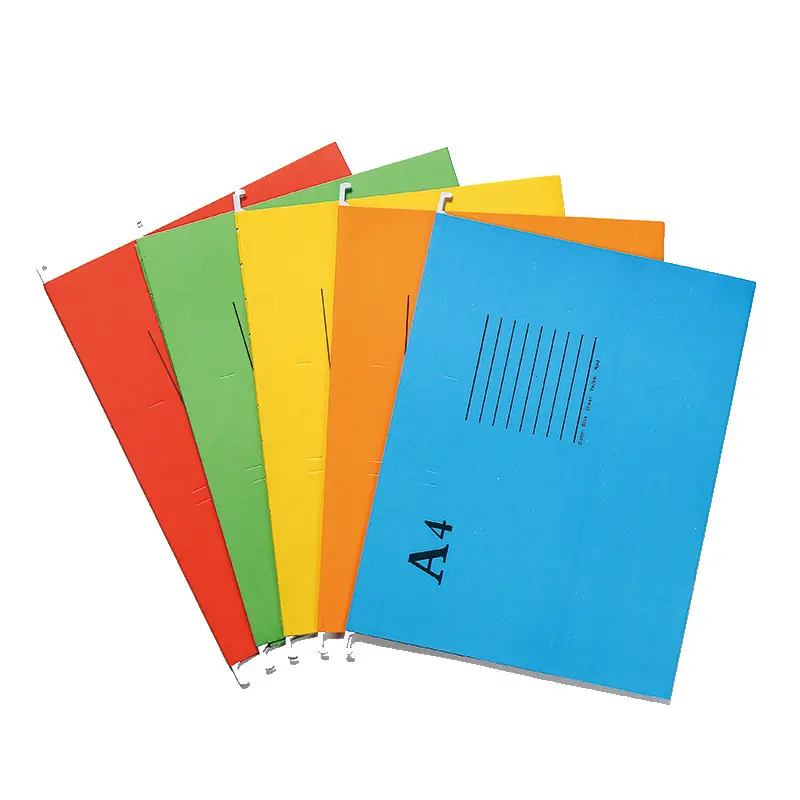 A4/FC Size Multi-Color Suspension Hook Custom Plastic Fastener Paper Hanging Organizer File Folders