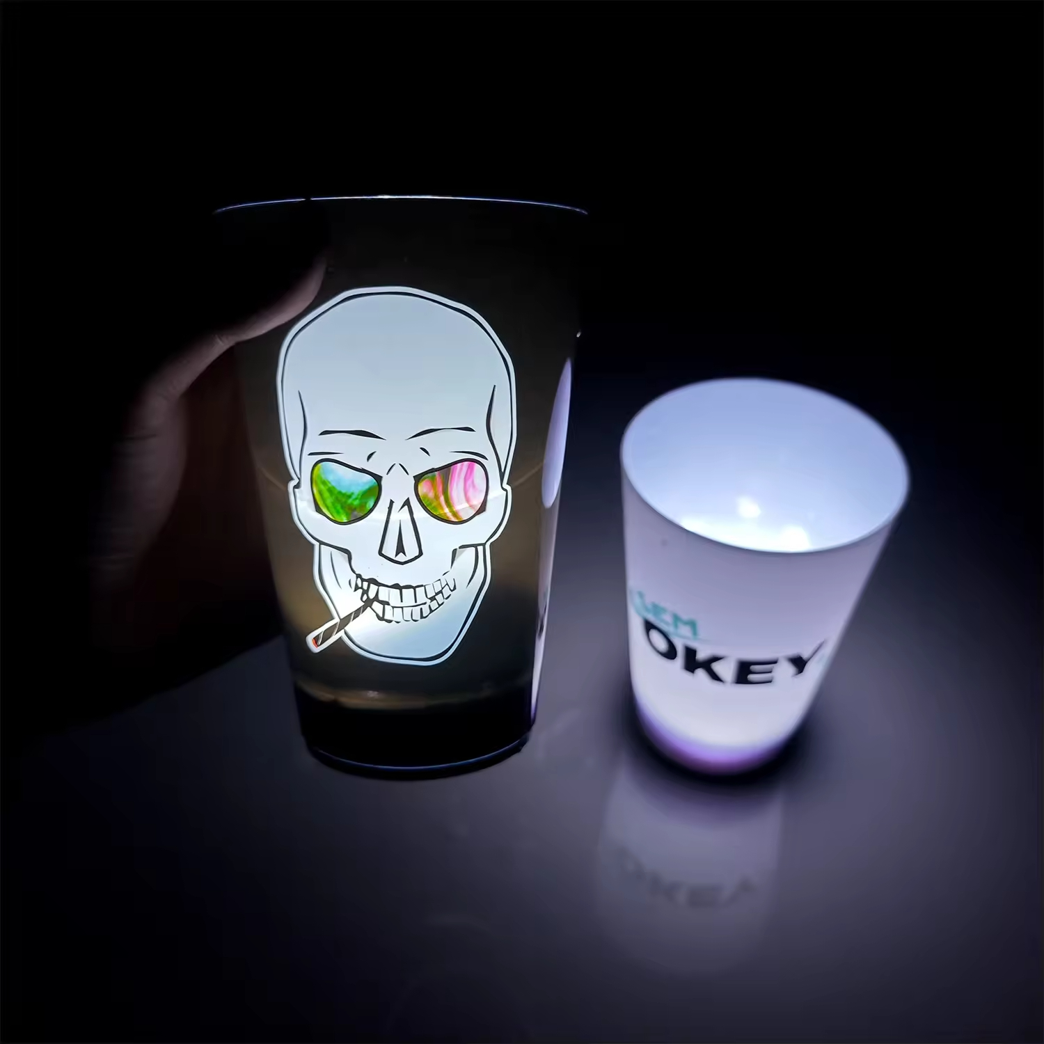 Led cup OEM Top Manufacturer 14oz Led Glowing Plastic cups Led Illuminated light Up Led cup
