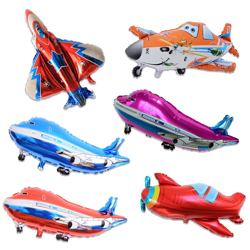 Wholesale Plane Shaped Flying Children Birthday Kids Toy Mylar Balloon Airplane Helium Foil Balloons