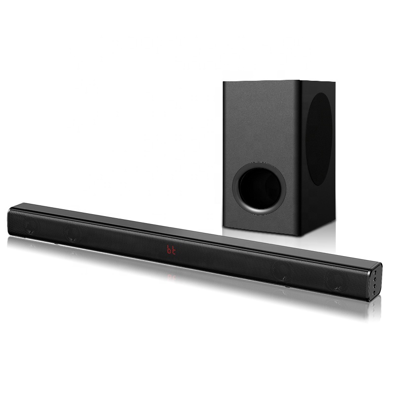 2,1 беспроводной мощный бас 80 Вт TV звуковая панель с Bluetooth, HD ARC и проводным сабвуфером