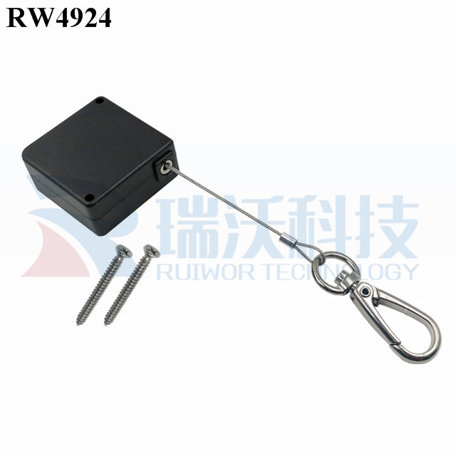 Квадратная Выдвижная кабельная катушка RUIWOR RW4924 с функцией паузы и крючком для кнопок