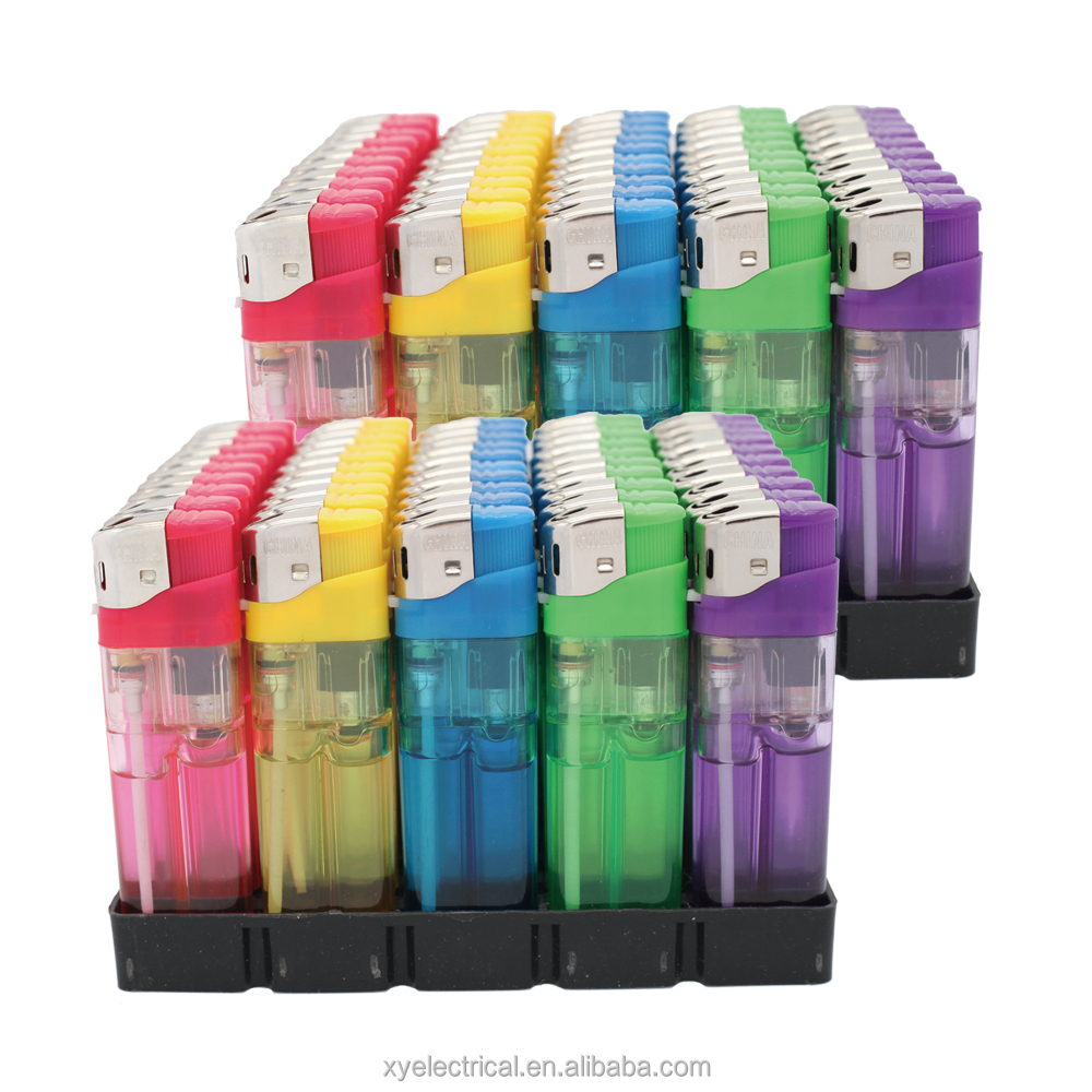 Bulk child resistant smoking electronic spark plastic disposable gas lighter wholesale