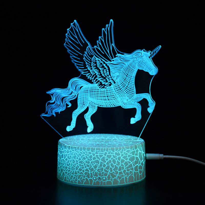 3D цветная (RGB) Светодиодная лампа 3D Иллюзия ночник винный бар украшения 7 цветов изменить светодиодные настольные лампы цвет переменчивый СИД dimmable