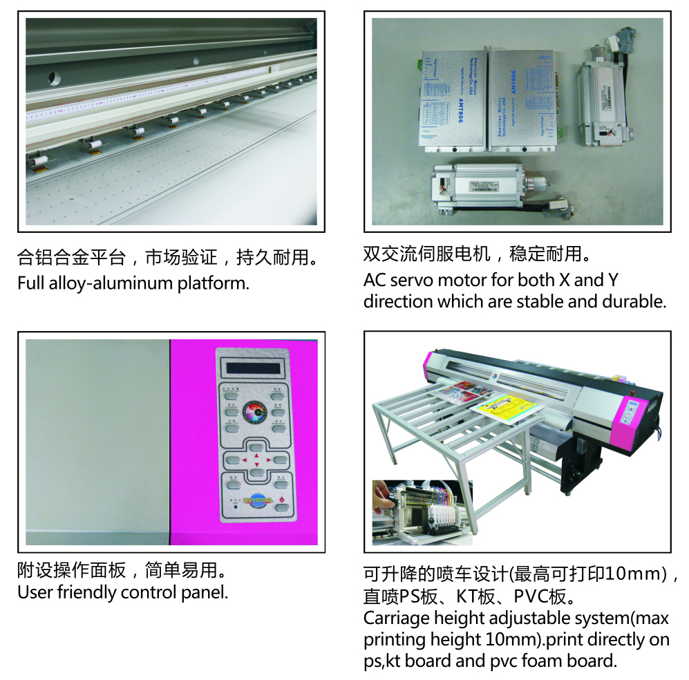galaxy digital banner printing machine UD-211LC/2112LC 1440dpi Dx5 Head Eco-Solvent Ink wide format printer 7 feets