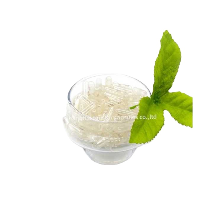 Transparent orange/white empty hard Empty Clear Hard Gelatin Capsules