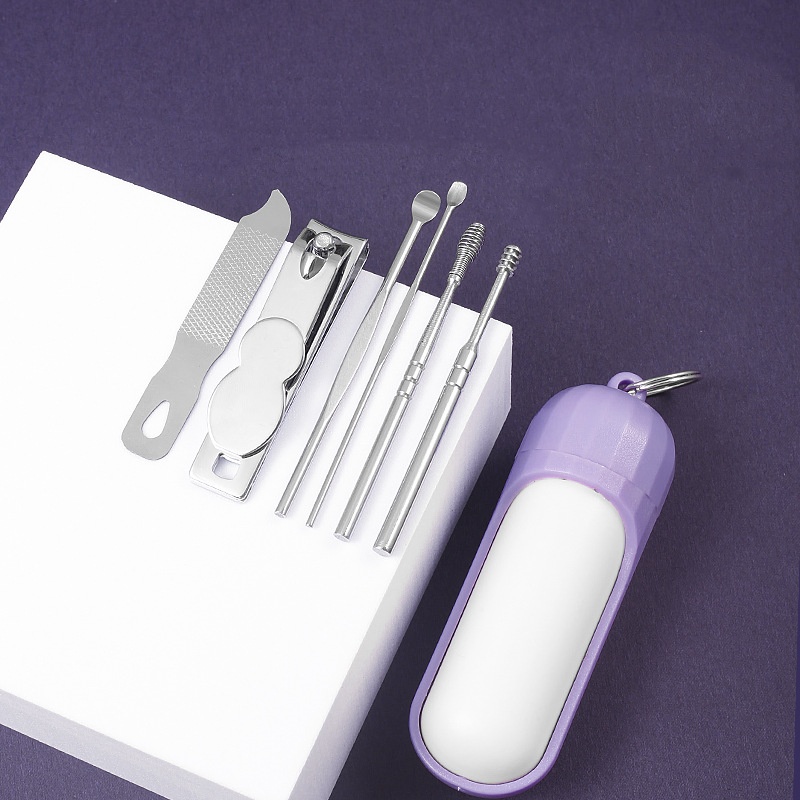 Luxury Portable Personal Care Tools Beauty Manicure Pedicure Kits Earwax Spoon Set