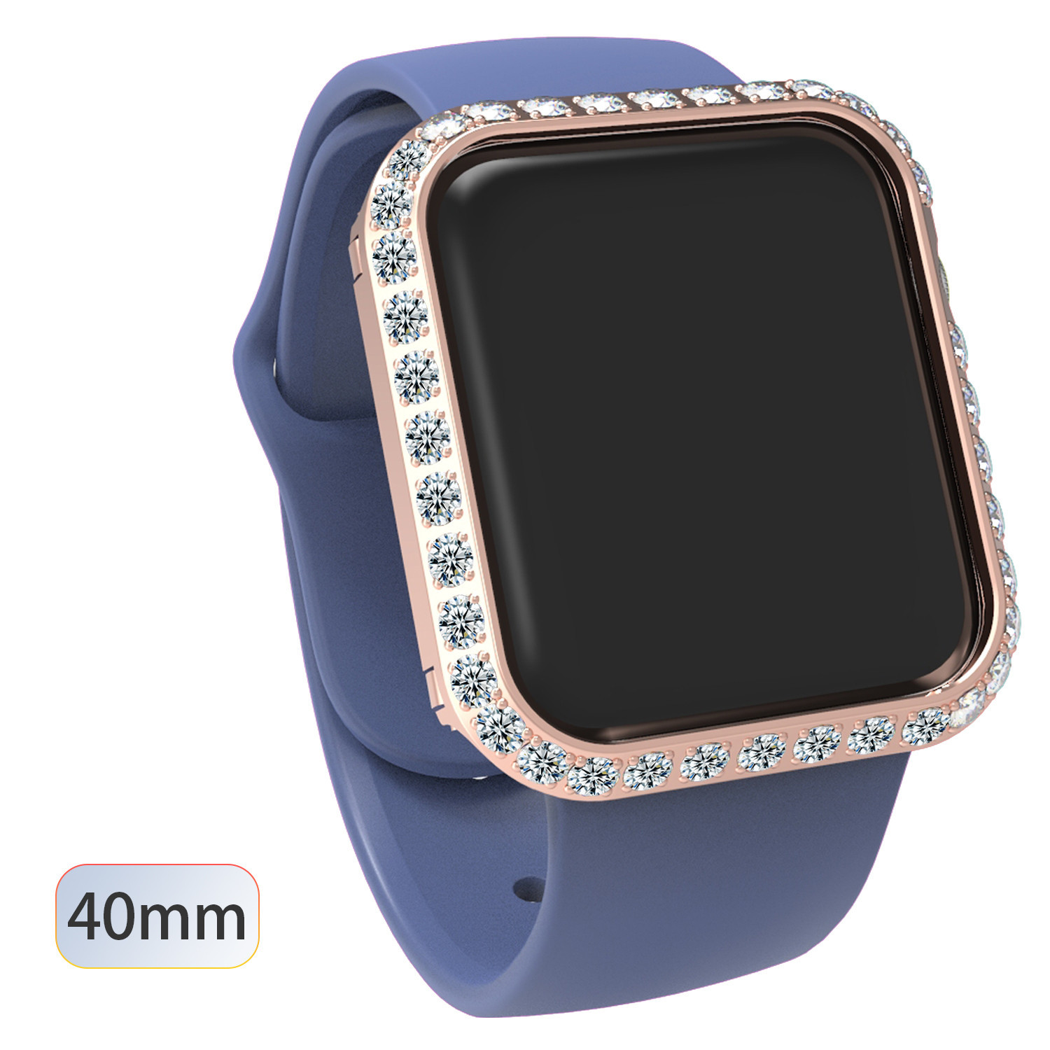 Top Sell High Quality Metal Watch Protective Case Frame for Apple Watch Series Luxury Diamond Case as Valentine's Day Gift