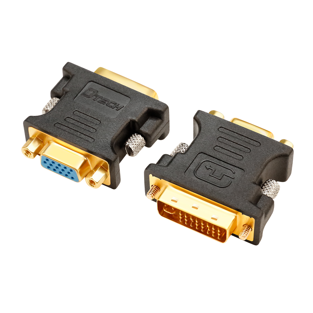 Лидер продаж на Amazon, адаптер преобразователя mini DVI(24 + 5)M в VGA F DTECH