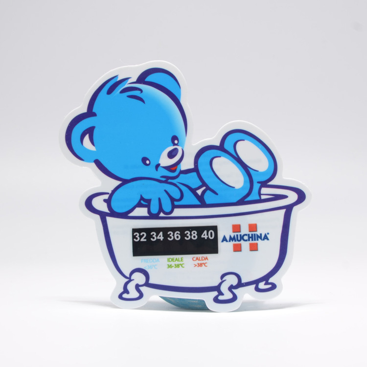 MM-TC016 маленькая клейкая животных карточка термометра ванны для babytub в различные нестандартные конструкции