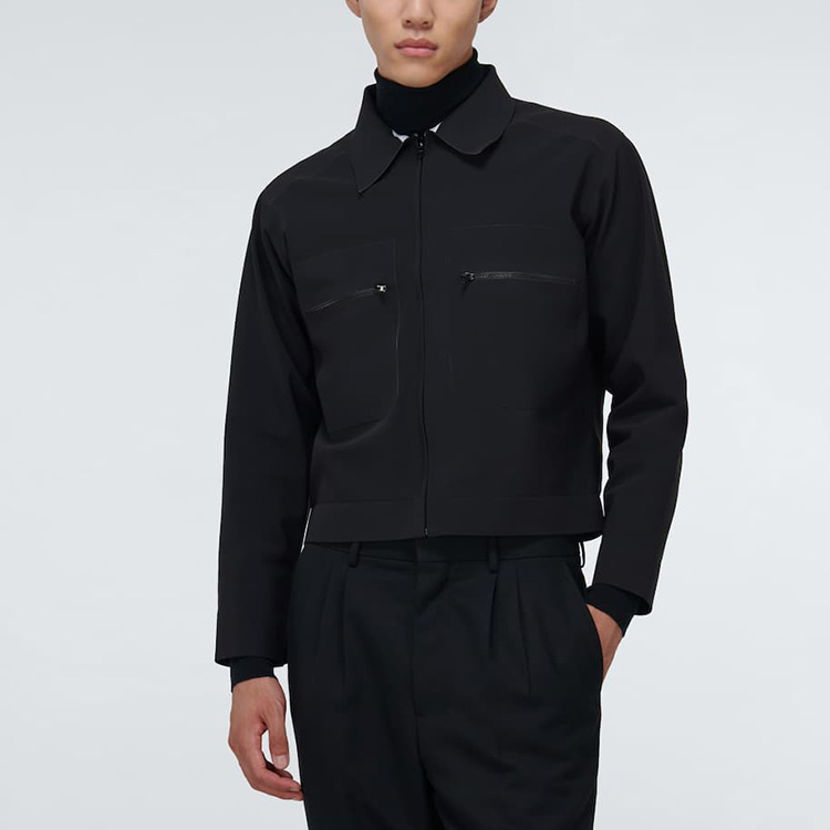 High Quality OEM Service Custom Design Mens Zipper Fly Fitted Nylon Cargo Shirt Jackets for Men