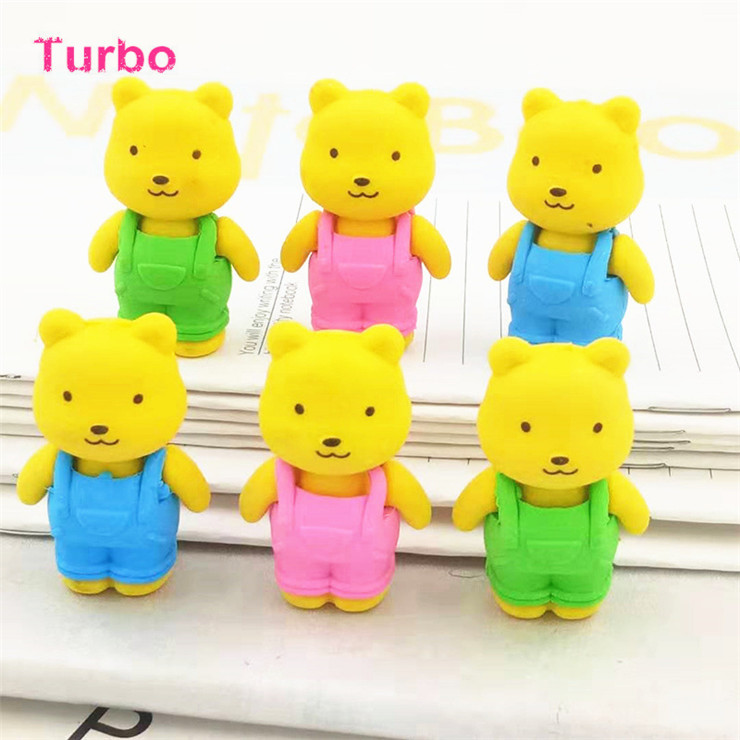 Guangzhou Latest Popular cute stationery wholesale School Children's kawaii cute bear shaped eraser scented rubber erasers