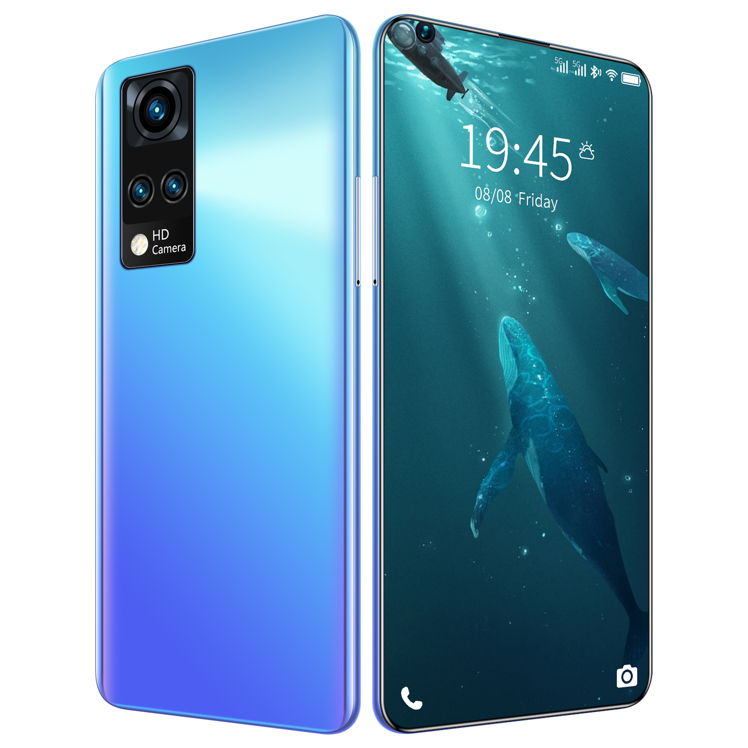 Смартфон X51PRO + 7,2 дюймов полный экран смартфон с двумя сим-карты для телефонов на базе Android с Bluetooth он-лайн заказа