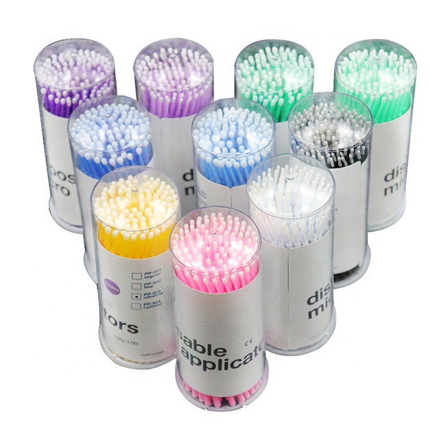 High quality eyelash brush disposable eyelashes lash wand extension and makeup application micro cotton swab