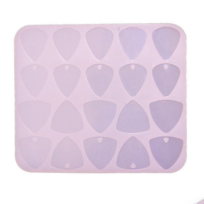 007 Creative DIY Mirror Crystal Epoxy Guitar Playing Paddle Silicone Mold Pendant Decorative Resin Craft New