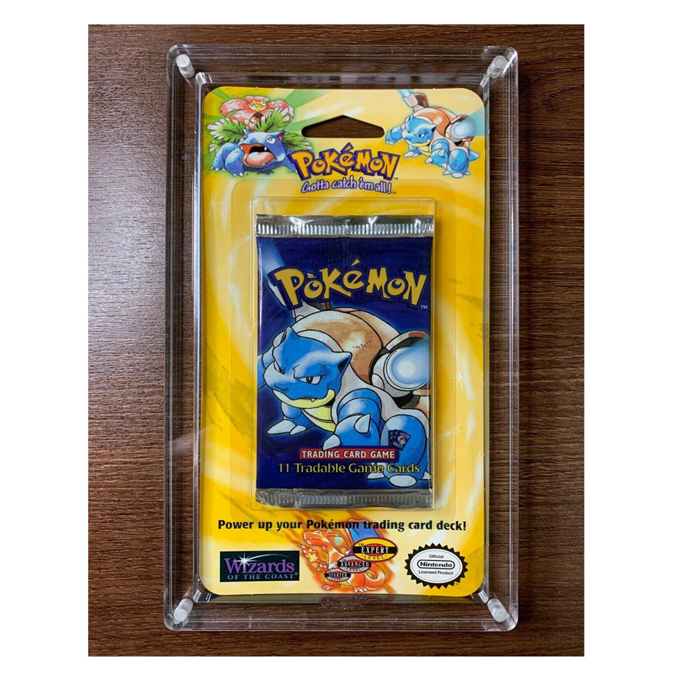 Pokemon Booster BLISTER Pack CASE Protective Magnetic Display Case With logo