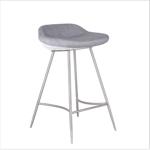 Upscale relaxing stainless steel bar chair for commercial restaurant furniture