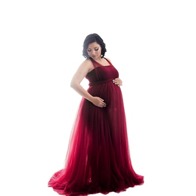 Stitching net yarn Bandage solid Color photography Maternity wedding dress