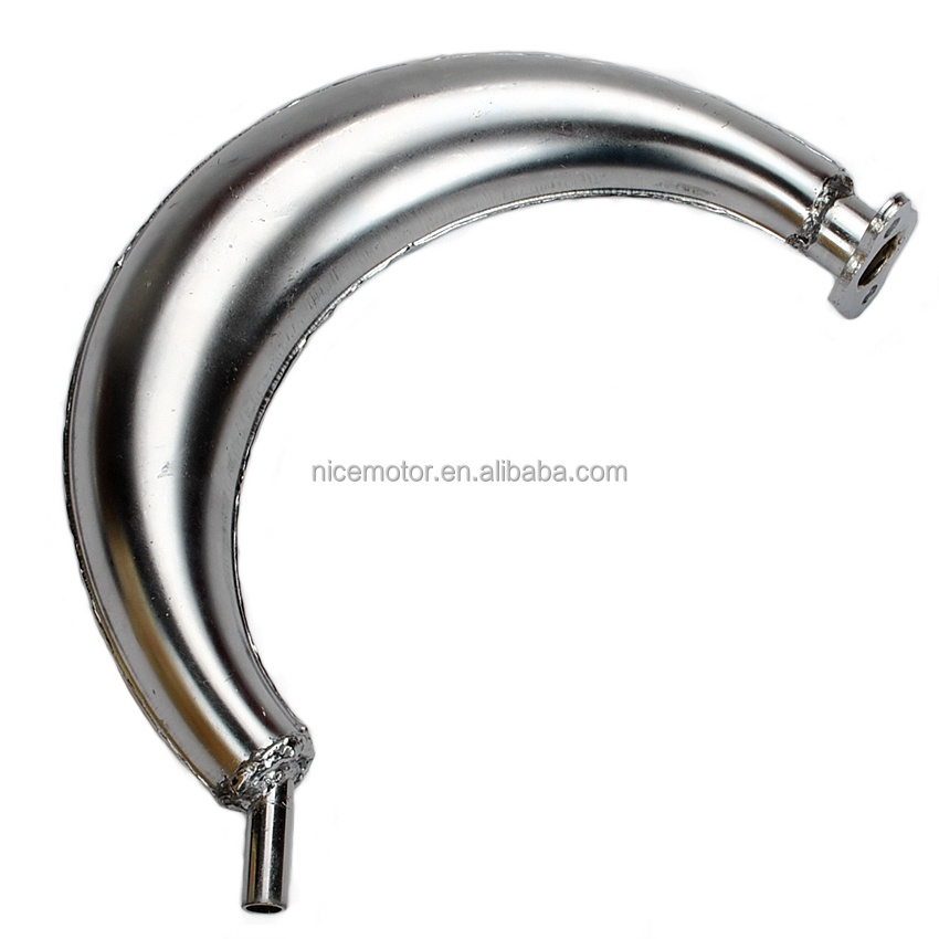 43-80CC bicycle 2-stroke modified engine exhaust pipe silencer banana shape