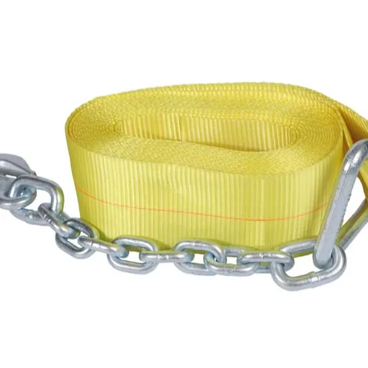 New Arrival 3"*16200lbs Winch Strap With Grab Hook Heavy Duty For Cargo Control