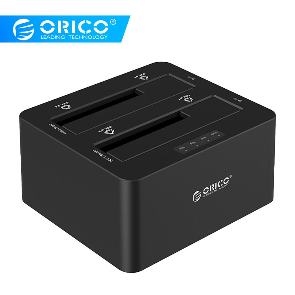 ORICO 5,5-дюймовая прозрачная док-станция для жесткого диска USB 3,5 Type c