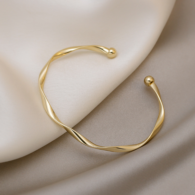 Gold Color Metal Chain Link Creative Adjustable Bracelet Bangle 2021 New Fashion Punk Bangle Bracelet Women Party