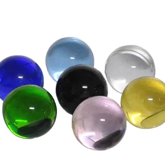 Custom 2mm-200mm Clear colored solid crystal glass balls decoration marble 20mm 25mm