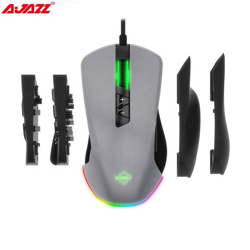 AJAZZ GTI эргономичная Проводная модульная игровая мышь RGB с подсветкой для профессионального ПК геймера