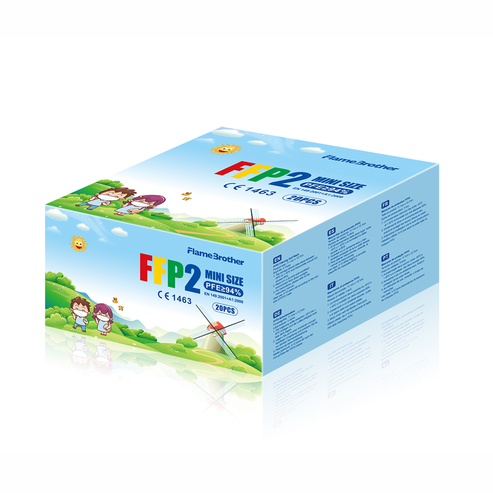 FFP2 Disposable Mask 4 Layers Face Mask CE EN 149 Face Respirator White Colour kids mask ffp2