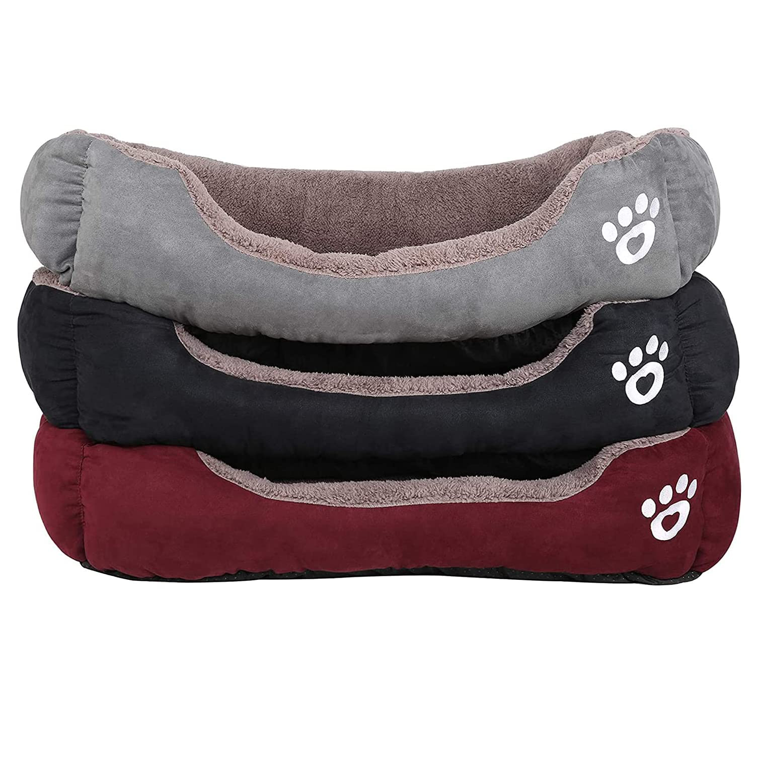 DIVTOP Rectangle Breathable Orthopedic Memory Foam Dog Beds,Soft Cotton Nonskid Bottom Extra Large Mat Accessories Pet Beds.