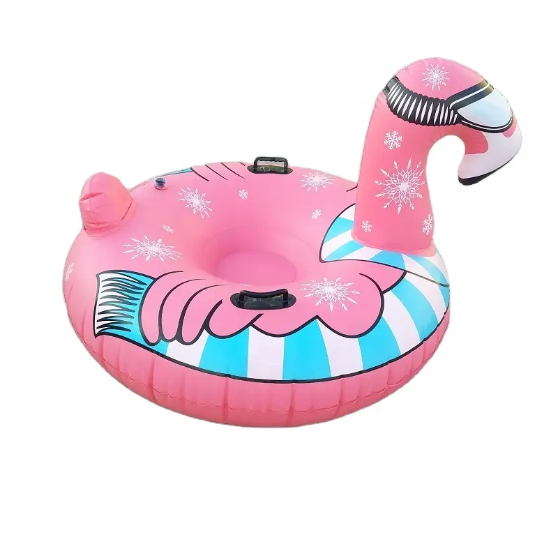 SanLead Flamingo Unicorn PVC inflatable Snow Sled Winter Snow Tube Board Inflatable Sled Skiing Toys Pool Float for Adult kids