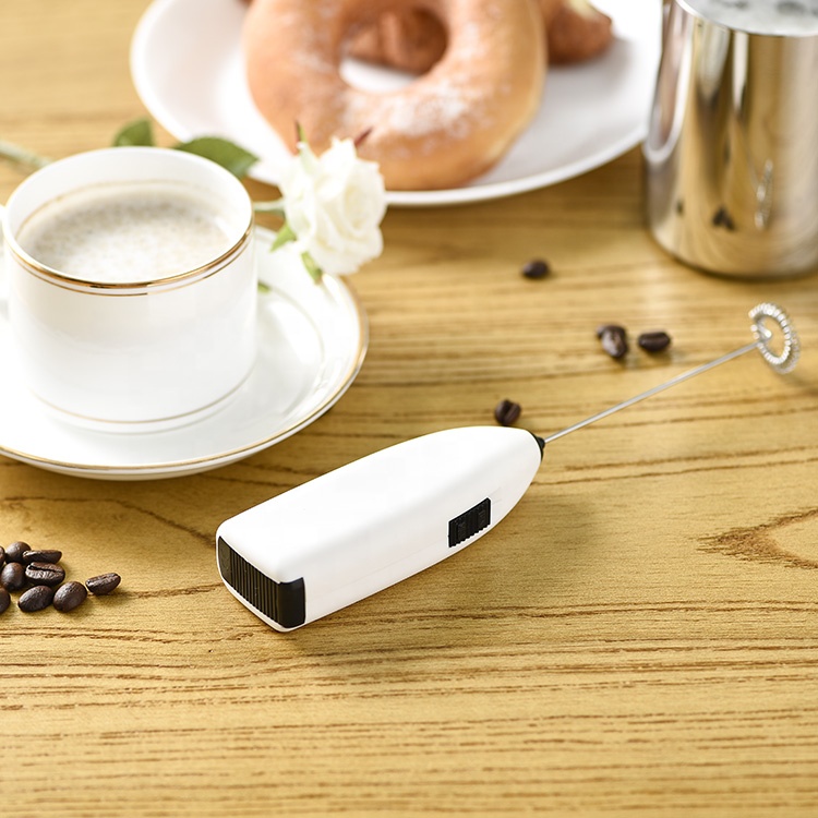 Battery Powered Stainless Steel Handheld Blender Electric Milk Coffee Frother